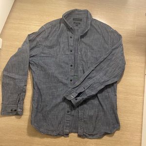 Banana republic slim fit mens denim dress shirt